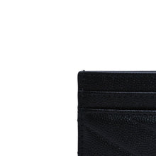 画像をギャラリービューアに読み込む, 極美品 SAINT LAURENT サンローラン Vステッチ YSLロゴ 2ME423291 レザー カードケース ブラック 中古 4a002549