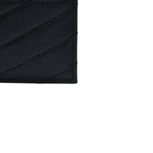 画像をギャラリービューアに読み込む, 極美品 SAINT LAURENT サンローラン Vステッチ YSLロゴ 2ME423291 レザー カードケース ブラック 中古 4a002549