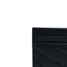 画像をギャラリービューアに読み込む, 極美品 SAINT LAURENT サンローラン Vステッチ YSLロゴ 2ME423291 レザー カードケース ブラック 中古 4a002549