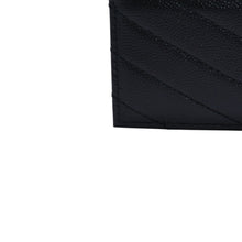 画像をギャラリービューアに読み込む, 極美品 SAINT LAURENT サンローラン Vステッチ YSLロゴ 2ME423291 レザー カードケース ブラック 中古 4a002549