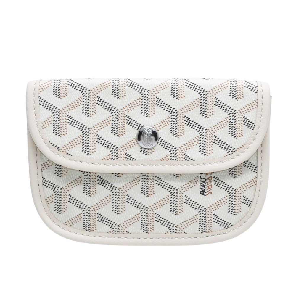 極美品 GOYARD ゴヤール アンジュ ハンドバッグ ポーチ アイボリー ホワイト ゴヤールディンキャンバス 中古 4a002543