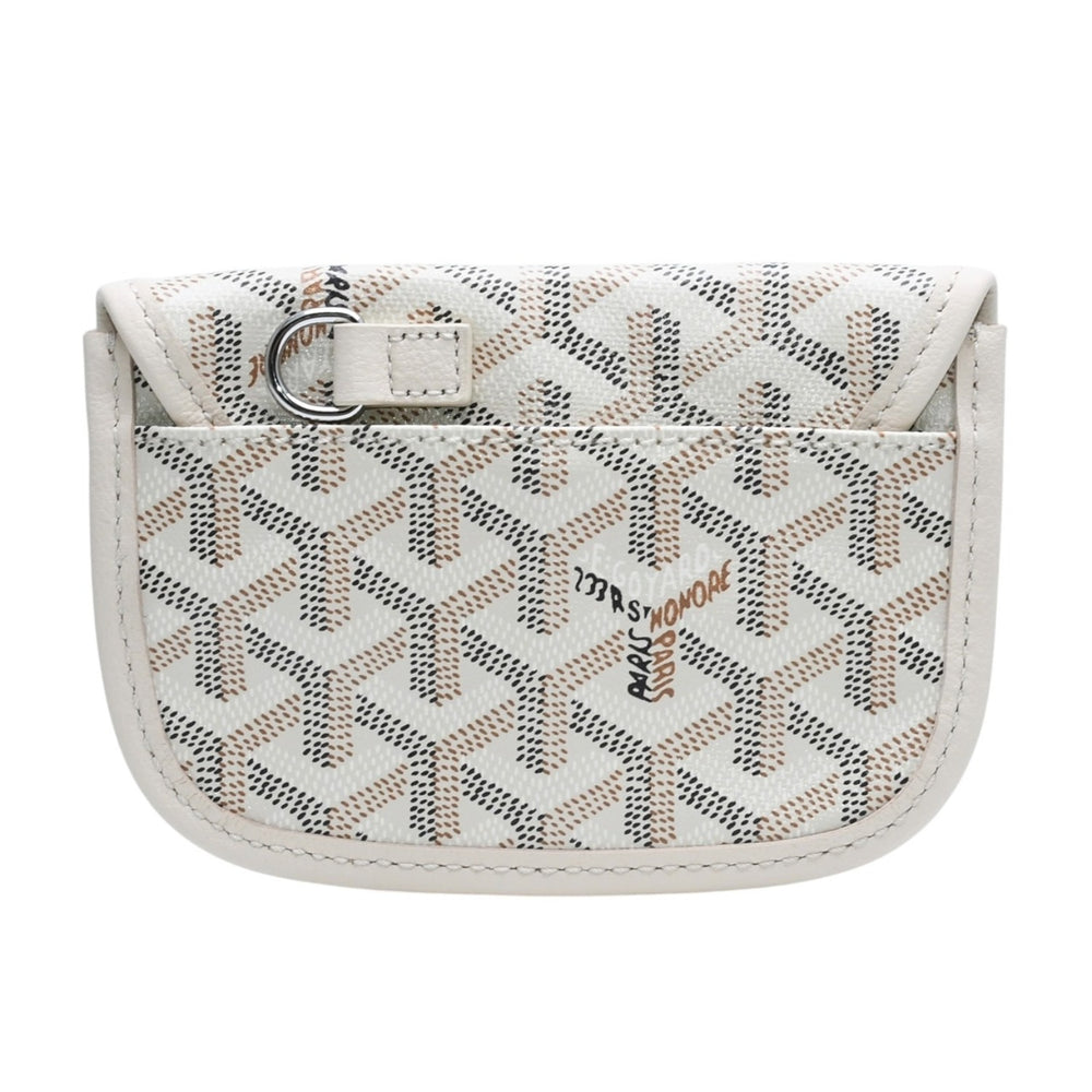 極美品 GOYARD ゴヤール アンジュ ハンドバッグ ポーチ アイボリー ホワイト ゴヤールディンキャンバス 中古 4a002543