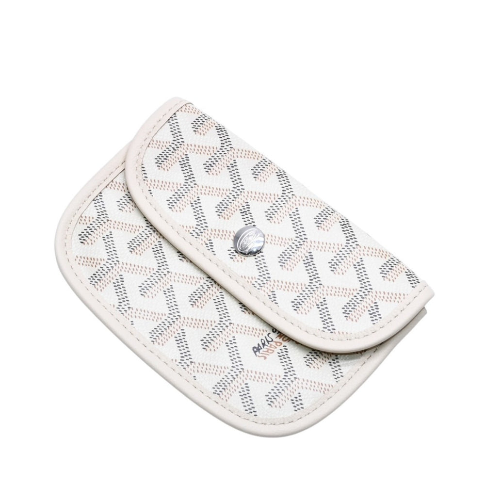 極美品 GOYARD ゴヤール アンジュ ハンドバッグ ポーチ アイボリー ホワイト ゴヤールディンキャンバス 中古 4a002543