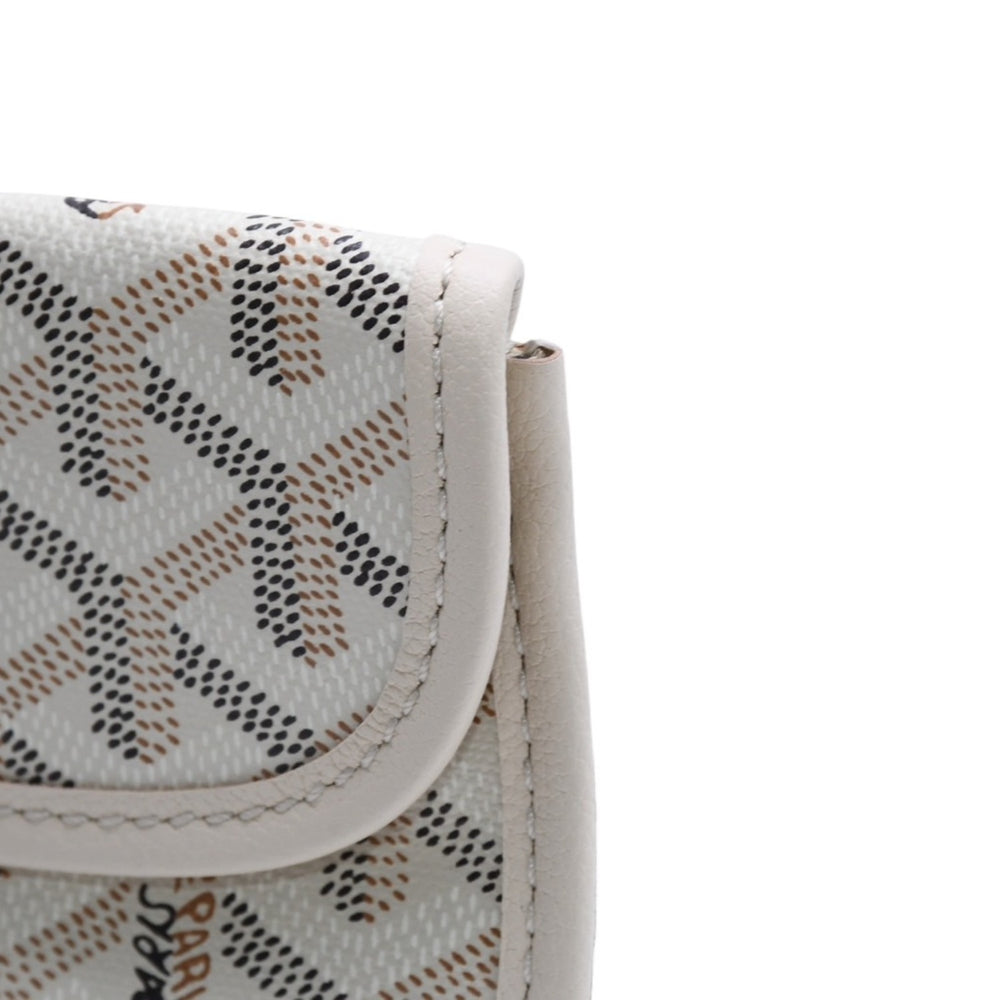 極美品 GOYARD ゴヤール アンジュ ハンドバッグ ポーチ アイボリー ホワイト ゴヤールディンキャンバス 中古 4a002543