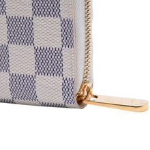 画像をギャラリービューアに読み込む, 極美品 LOUIS VUITTON ルイヴィトン ダミエアズール ジッピーウォレット N41660 アイボリー ブラック ラウンドジップウォレット RFID 中古 4a002553