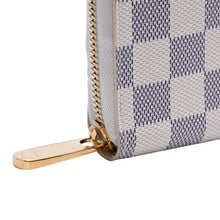 画像をギャラリービューアに読み込む, 極美品 LOUIS VUITTON ルイヴィトン ダミエアズール ジッピーウォレット N41660 アイボリー ブラック ラウンドジップウォレット RFID 中古 4a002553