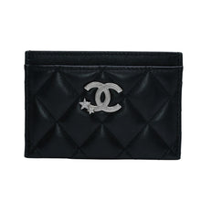 画像をギャラリービューアに読み込む, 極美品 CHANEL シャネル カードケース AP3730 ランダム番台 ココマーク ラインストーン ラムスキン ブラック 中古 4a002544