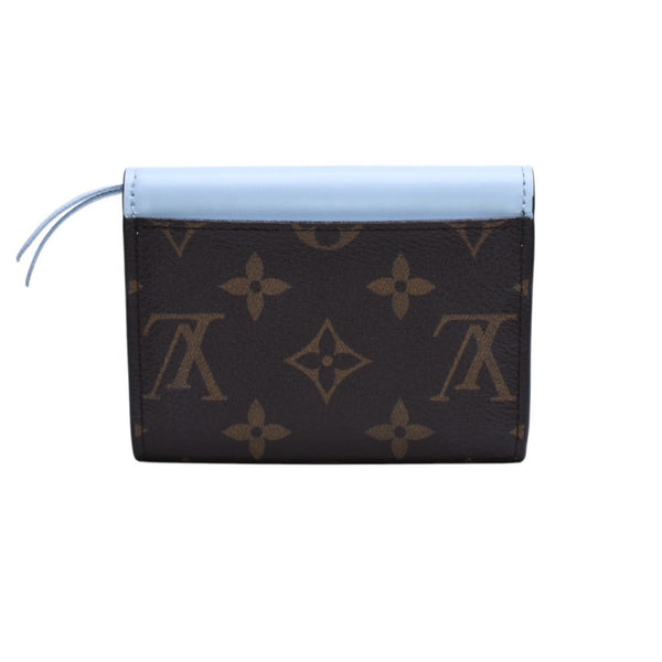 極美品 LOUIS VUITTON ルイヴィトン モノグラム ポルトモネ・ロザリ ブラウン ブルー M83583 中古 4a002776