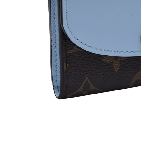 極美品 LOUIS VUITTON ルイヴィトン モノグラム ポルトモネ・ロザリ ブラウン ブルー M83583 中古 4a002776