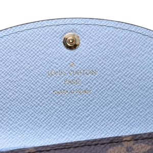 極美品 LOUIS VUITTON ルイヴィトン モノグラム ポルトモネ・ロザリ ブラウン ブルー M83583 中古 4a002776