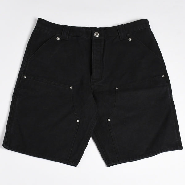 新品同様品 CHROME HEARTS クロムハーツ CARPENTER DOUBLE KNEE カーペンター ハーフパンツ サイズ36 パッチ付き クロスボール シルバー925 中古 4a002562
