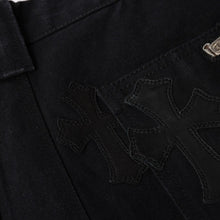 画像をギャラリービューアに読み込む, 新品同様品 CHROME HEARTS クロムハーツ CARPENTER DOUBLE KNEE カーペンター ハーフパンツ サイズ36 パッチ付き クロスボール シルバー925 中古 4a002562