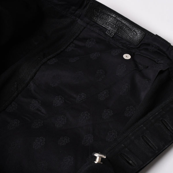 新品同様品 CHROME HEARTS クロムハーツ CARPENTER DOUBLE KNEE カーペンター ハーフパンツ サイズ36 パッチ付き クロスボール シルバー925 中古 4a002562