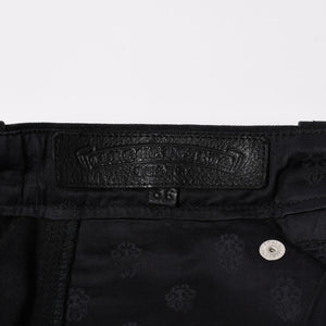 新品同様品 CHROME HEARTS クロムハーツ CARPENTER DOUBLE KNEE カーペンター ハーフパンツ サイズ36 パッチ付き クロスボール シルバー925 中古 4a002562