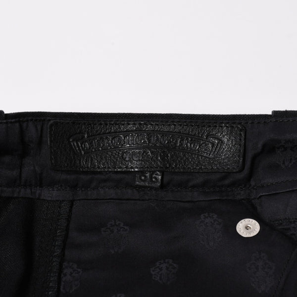 新品同様品 CHROME HEARTS クロムハーツ CARPENTER DOUBLE KNEE カーペンター ハーフパンツ サイズ36 パッチ付き クロスボール シルバー925 中古 4a002562