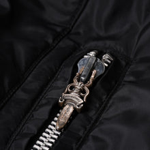 画像をギャラリービューアに読み込む, 極美品 CHROME HEARTS クロムハーツ DEGENERATE BSフレア パッチ付き ナイロンジャケット ブラック サイズS 中古 4a002615