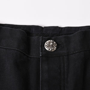 新品同様品 CHROME HEARTS クロムハーツ CARPENTER DOUBLE KNEE カーペンター ハーフパンツ サイズ36 パッチ付き クロスボール シルバー925 中古 4a002562