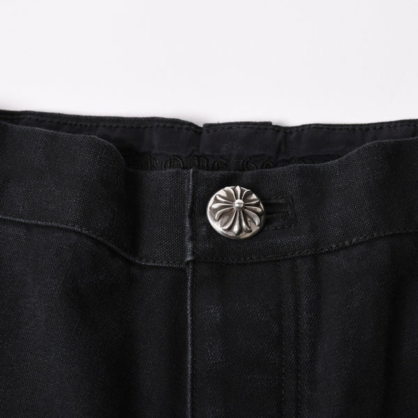 新品同様品 CHROME HEARTS クロムハーツ CARPENTER DOUBLE KNEE カーペンター ハーフパンツ サイズ36 パッチ付き クロスボール シルバー925 中古 4a002562