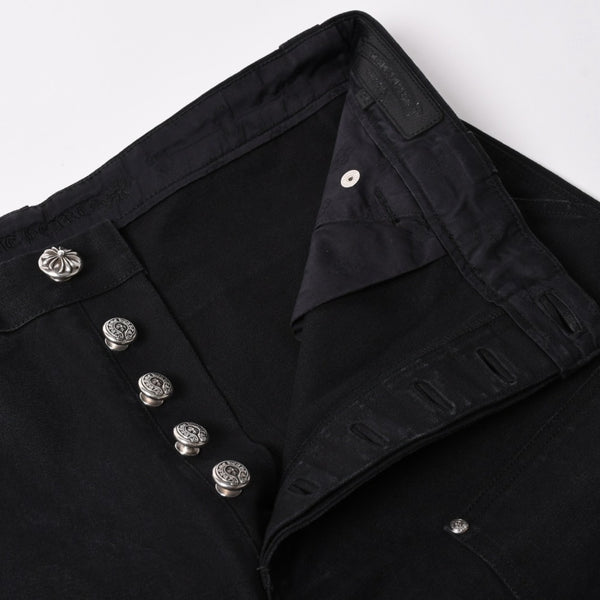 新品同様品 CHROME HEARTS クロムハーツ CARPENTER DOUBLE KNEE カーペンター ハーフパンツ サイズ36 パッチ付き クロスボール シルバー925 中古 4a002562