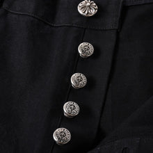 画像をギャラリービューアに読み込む, 新品同様品 CHROME HEARTS クロムハーツ CARPENTER DOUBLE KNEE カーペンター ハーフパンツ サイズ36 パッチ付き クロスボール シルバー925 中古 4a002562