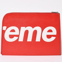 画像をギャラリービューアに読み込む, 極美品 LOUIS VUITTON SUPREME ルイヴィトン シュプリーム ポシェット ジュール GM エピ M67722 レッド シルバー金具 中古 4a002773