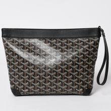 画像をギャラリービューアに読み込む, [USED/中古]GOYARD ゴヤール クラッチバッグ コンティポーチ ブラック PVC レザー CONTIPPMLTY01CL01P シルバー金具 Aランク 中古 4a002788