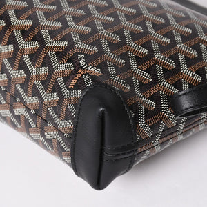 [USED/中古]GOYARD ゴヤール クラッチバッグ コンティポーチ ブラック PVC レザー CONTIPPMLTY01CL01P シルバー金具 Aランク 中古 4a002788