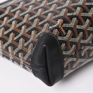 [USED/中古]GOYARD ゴヤール クラッチバッグ コンティポーチ ブラック PVC レザー CONTIPPMLTY01CL01P シルバー金具 Aランク 中古 4a002788