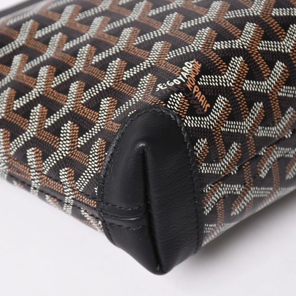 [USED/中古]GOYARD ゴヤール クラッチバッグ コンティポーチ ブラック PVC レザー CONTIPPMLTY01CL01P シルバー金具 Aランク 中古 4a002788