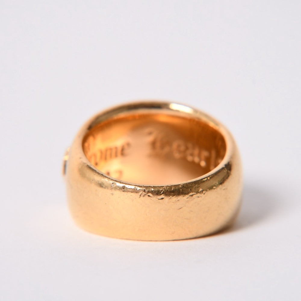 CHROME HEARTS クロムハーツ 22K 純正ダイヤ フローラルリング サイズ17号 重量28.86g 美品 中古 4a002563