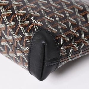 [USED/中古]GOYARD ゴヤール クラッチバッグ コンティポーチ ブラック PVC レザー CONTIPPMLTY01CL01P シルバー金具 Aランク 中古 4a002788