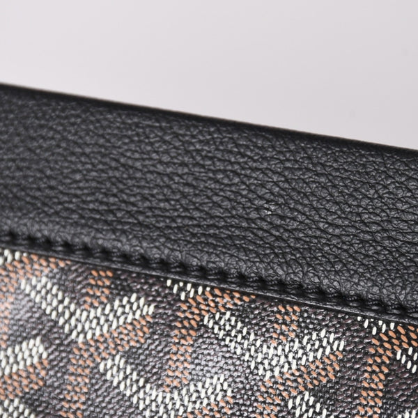 [USED/中古]GOYARD ゴヤール クラッチバッグ コンティポーチ ブラック PVC レザー CONTIPPMLTY01CL01P シルバー金具 Aランク 中古 4a002788