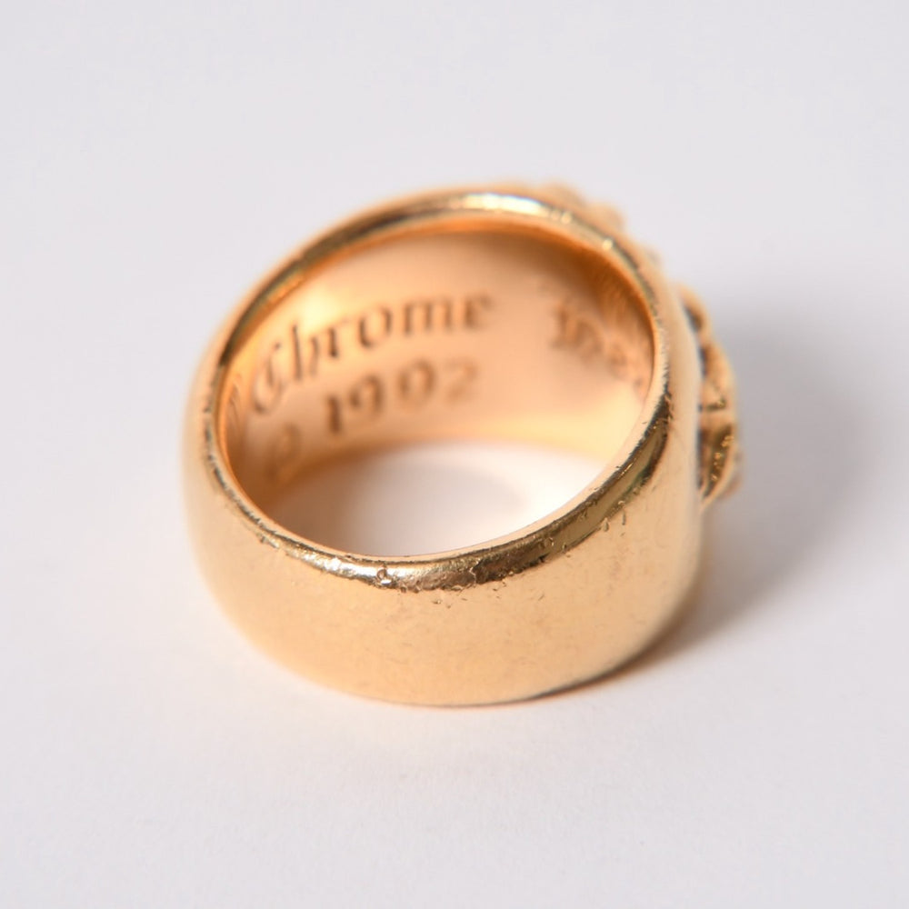 CHROME HEARTS クロムハーツ 22K 純正ダイヤ フローラルリング サイズ17号 重量28.86g 美品 中古 4a002563