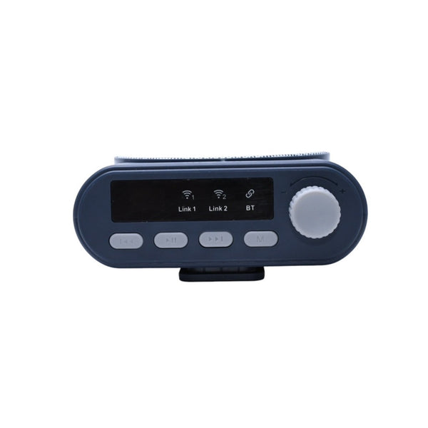 極美品 MIU MIU ノベルティワイヤレススピーカー ネイビー グレー Bluetooth ブルートゥース コンパクトスピーカー 中古 4a002442