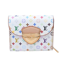 画像をギャラリービューアに読み込む, LOUISVUITTON ルイヴィトン ポルトフォイユ M58081 コアラ 三つ折り財布 モノグラム マルチカラー ホワイト 美品 中古 4a002572