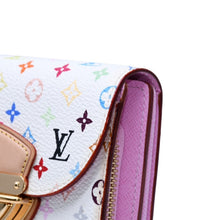 画像をギャラリービューアに読み込む, LOUISVUITTON ルイヴィトン ポルトフォイユ M58081 コアラ 三つ折り財布 モノグラム マルチカラー ホワイト 美品 中古 4a002572
