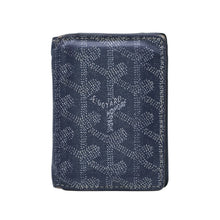 画像をギャラリービューアに読み込む, GOYARD ゴヤールサンピエールカードウォレット ヘリンボーン柄 キャンバス レザー グレー イエロー 杉綾模様 カードケース 良品 中古 4a002616