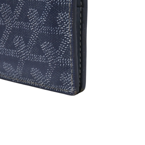 GOYARD ゴヤールサンピエールカードウォレット ヘリンボーン柄 キャンバス レザー グレー イエロー 杉綾模様 カードケース 良品 中古 4a002616