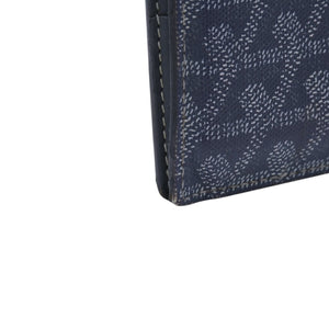 GOYARD ゴヤールサンピエールカードウォレット ヘリンボーン柄 キャンバス レザー グレー イエロー 杉綾模様 カードケース 良品 中古 4a002616
