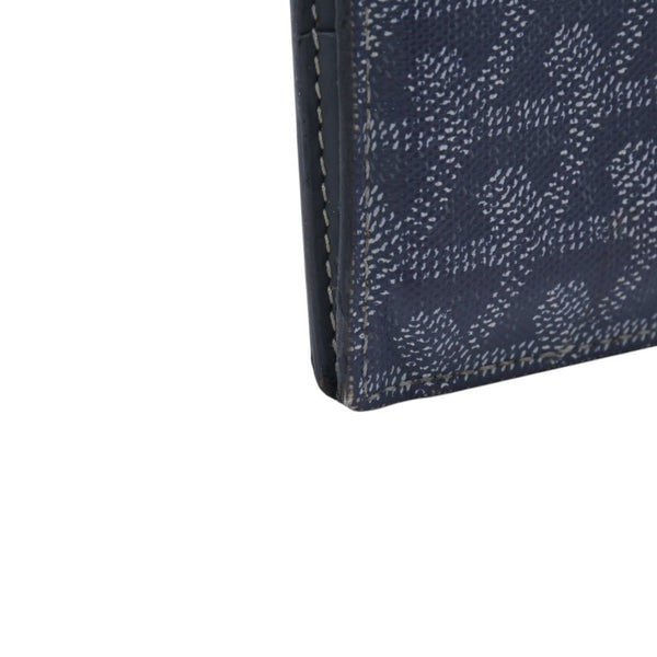 GOYARD ゴヤールサンピエールカードウォレット ヘリンボーン柄 キャンバス レザー グレー イエロー 杉綾模様 カードケース 良品 中古 4a002616
