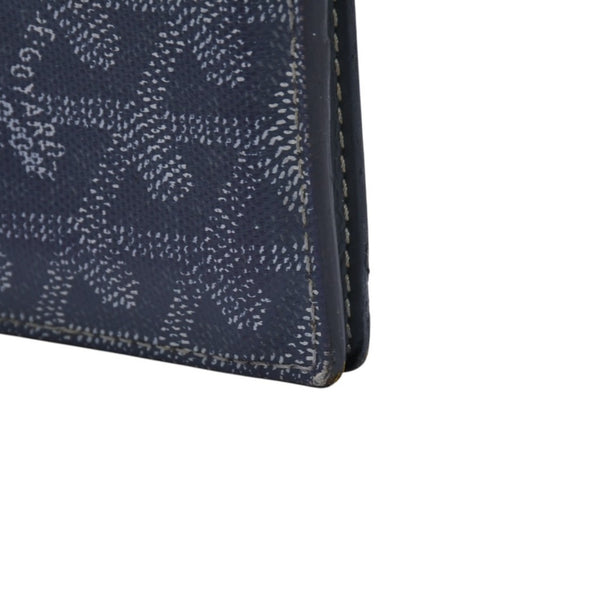 GOYARD ゴヤールサンピエールカードウォレット ヘリンボーン柄 キャンバス レザー グレー イエロー 杉綾模様 カードケース 良品 中古 4a002616