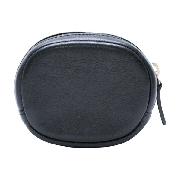 New and unused CHANEL Coin case Coin purse No. 26 Coco mark Round Leather Black Gold hardware Used 4a000833
