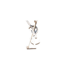 画像をギャラリービューアに読み込む, YVES SAINT LAURENT イヴ・サンローラン ブローチ カサンドラ ブランドロゴ オピウム ゴールド 美品 中古 4a002400