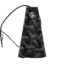 画像をギャラリービューアに読み込む, 極美品 GOYARD ゴヤール シャンベラン レザー キーチャーム バッグチャーム ブラック PVC VAE020194 中古 4a002714