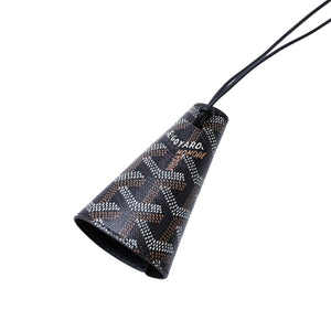 Very Good Condition GOYARD Chambellan Leather Key Charm Bag Charm Black PVC VAE020194 Used 4a002714
