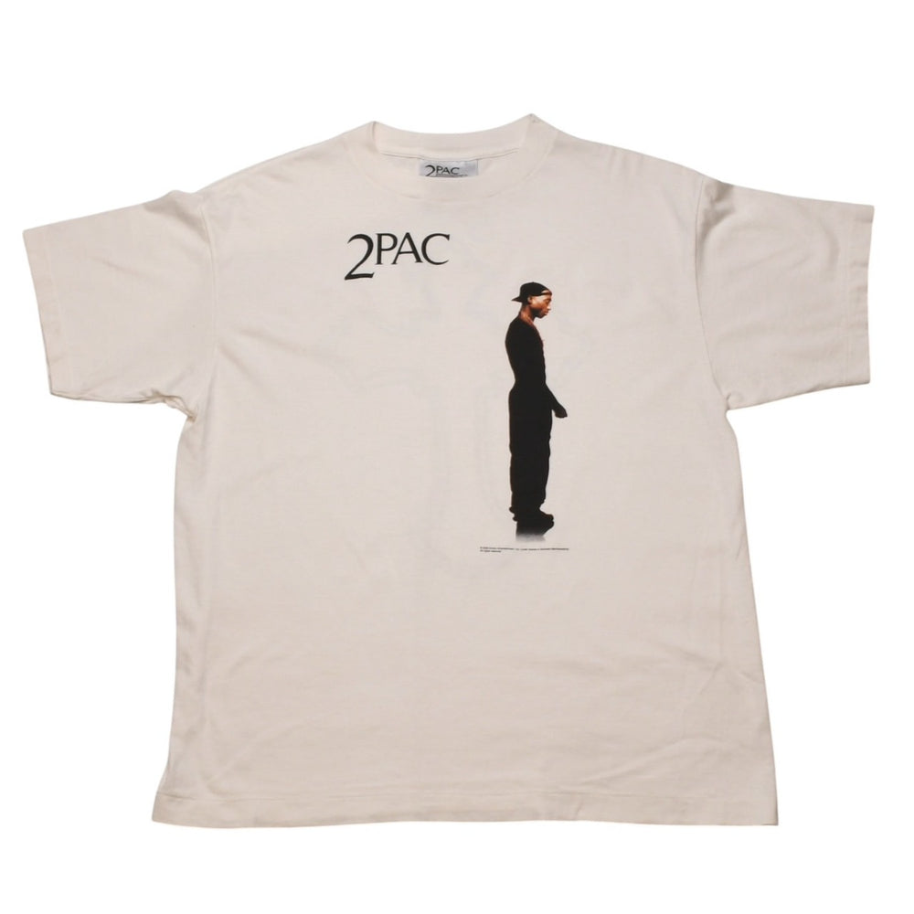 Very good condition SAINT Mxxxxxx Saint Michael 2pac T-shirt White Black SM-HR8-0000-C15 Used 4a002596