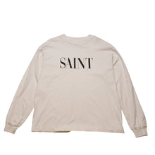 Load image into Gallery viewer, 極美品 SAINT MICHAEL セントマイケル 長袖Tシャツ SM-HR8-0000-035 サイズL ホワイト ブラック プリント 666 中古 4a002591