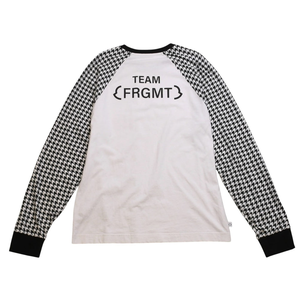 MONCLER FRGMT 千鳥格子 長袖カットソー ブラック ホワイト Houndstooth Long Sleeve T-Shirt 美品 中古 4a002588
