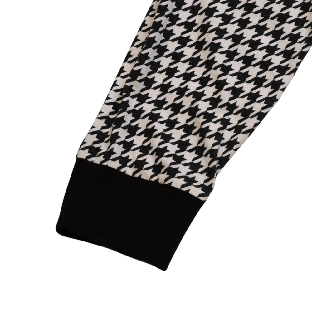 MONCLER FRGMT 千鳥格子 長袖カットソー ブラック ホワイト Houndstooth Long Sleeve T-Shirt 美品 中古 4a002588