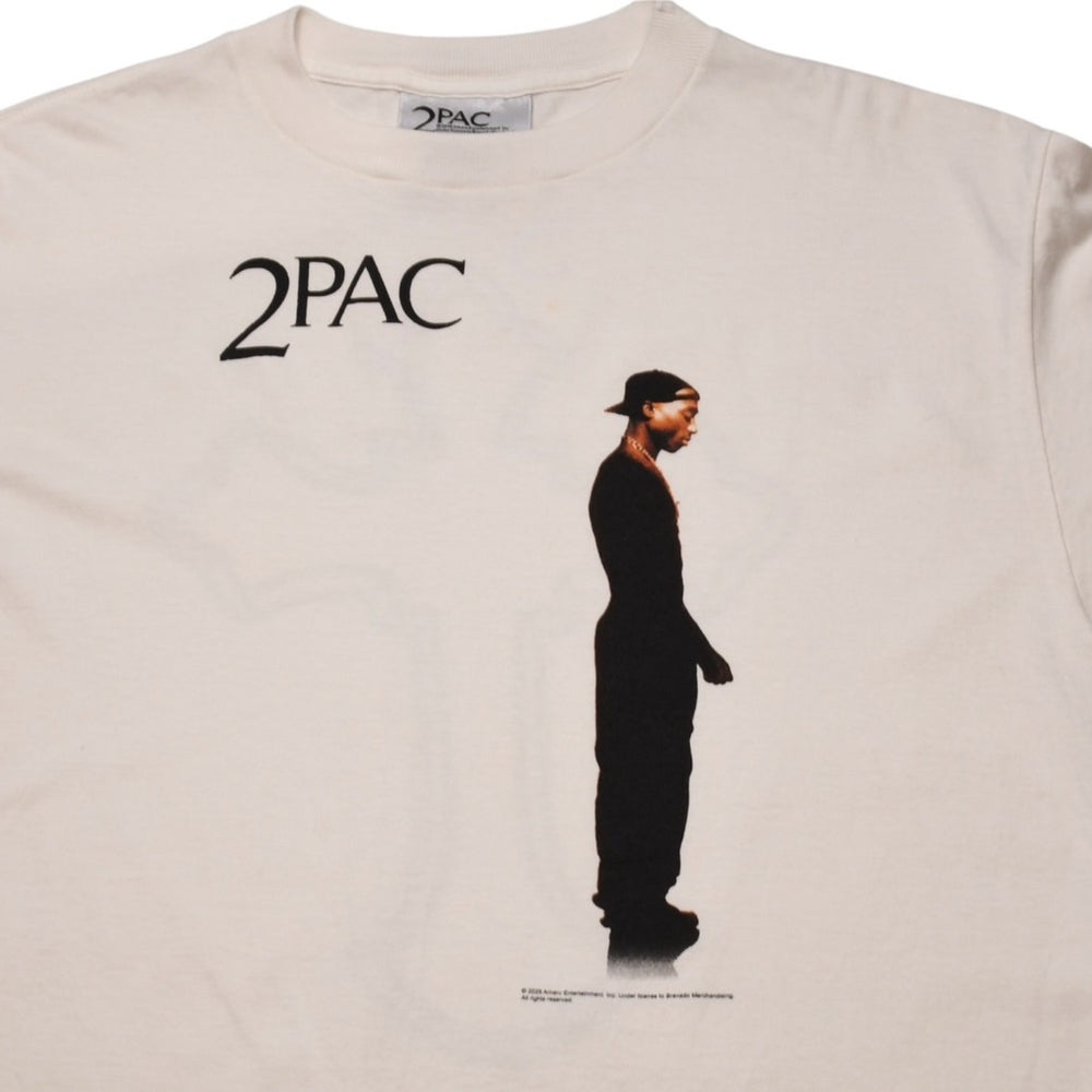 極美品 SAINT Mxxxxxx セントマイケル 2pac Tシャツ ホワイト ブラック SM-HR8-0000-C15 中古 4a002596